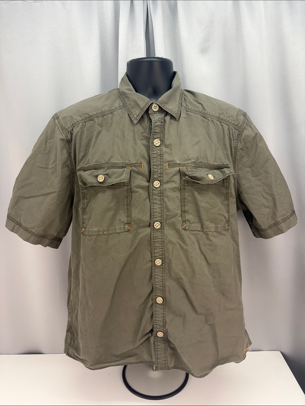 Crocs Mens Button Down Medium Green